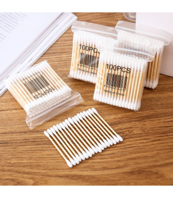 100pcs/bag Double Head Cotton Swabs